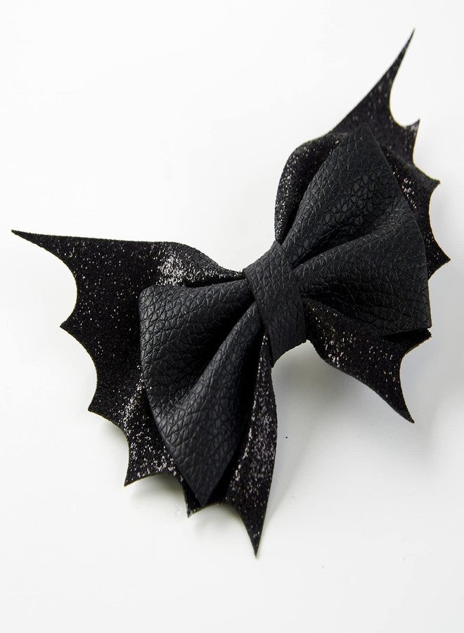Fancheer 4Pcs Bat Hair Bow Clips for Girls Women Black Hair Accessories Party Decorations - Image 4